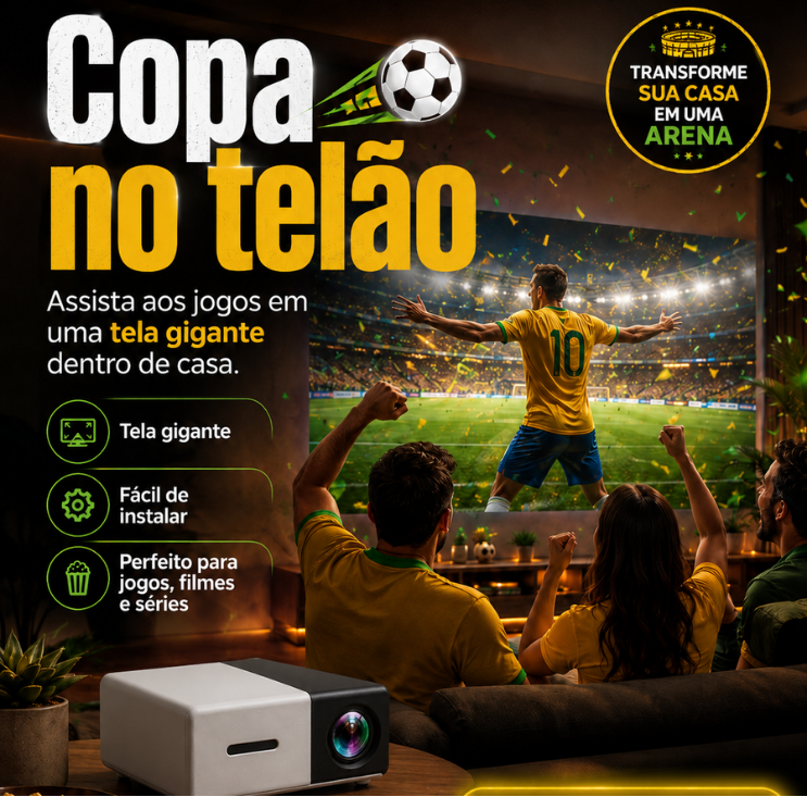 ArenaBox YG300 Mini Projetor LED 1080p
